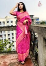 পরিস্থান এক্সক্লুসিভ জাপানি সিল্ক জামদানি ব্লক প্রিন্ট এডিশন - Image 3